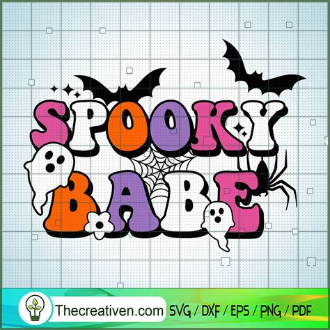 Spooky Babe SVG Spooky Vibes SVG Happy Halloween SVG Premium Original SVG Cut Files