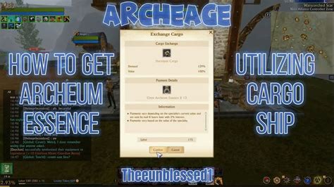 ArcheAge How To Get Onyx Archeum Essence And Utilize The Cargo Ship