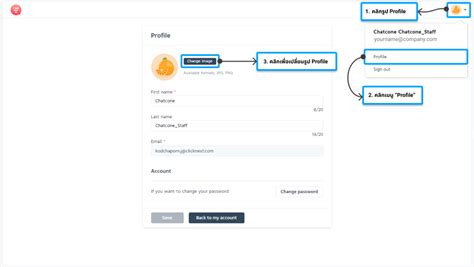 การจัดการ Profile And Password Chatcone