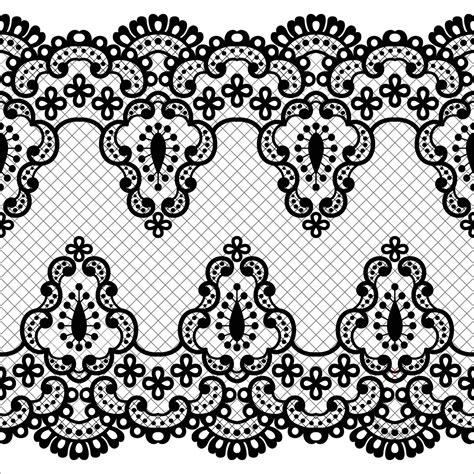 Seamless Flower Lace Pattern Vector Art At Vecteezy