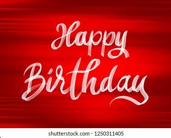 Happy Birthday Handwriting Calligraphy Stock Illustration 1250311408