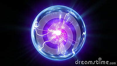 Plasma Ball In Blue And Purple Colors Looped Hd Stock Footage