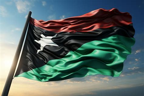 Premium Photo South Sudan Flag Waving Dramatically