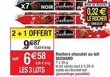 Offre Rochers Chocolat Au Lait Suchard Chez Cora