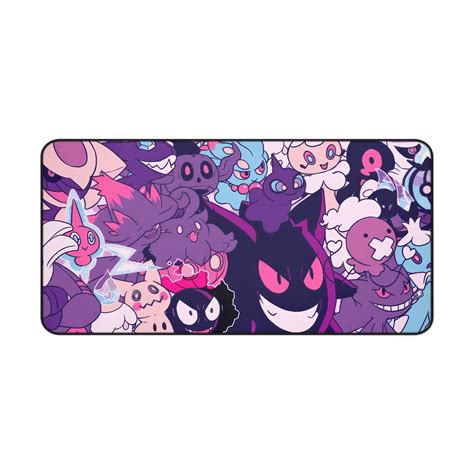 Gengar Ghost Desk Mat Anime Desk Mat Xxl Anime Gaming Mouse Pad Anime Tcg Playmat Mega Evolution