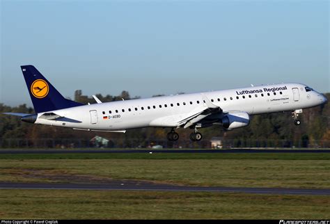 D AEBD Lufthansa Regional Embraer ERJ 195LR ERJ 190 200 LR Photo By