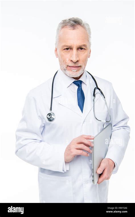 Mature Doctor With Stethoscope Stock Photo Alamy