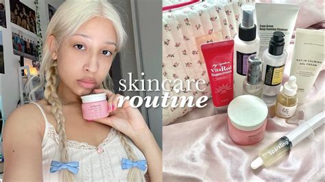 Skincare Routine ♡ Hydrated And Glowy Skin Sensitive Combination Skin Eng Sub Youtube