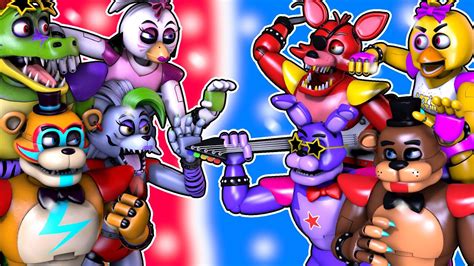 SFM FNaF Security Breach Vs Glamrock Originals YouTube