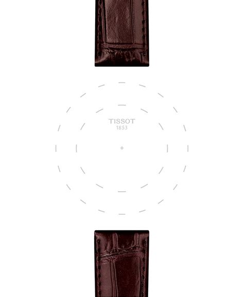 Tissot Official Interchangeable Brown Leather Watch Strap - Macy's