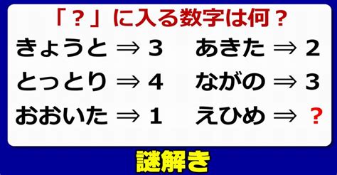 【謎解き】知能をフルに活用する脳トレ！5問 ネタファクト