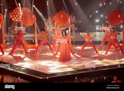 Laura Pausini During The Eurovision Song Contest Grand Final On 14 May