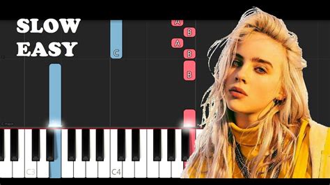 Billie Eilish Bellyache Slow Easy Piano Tutorial Youtube