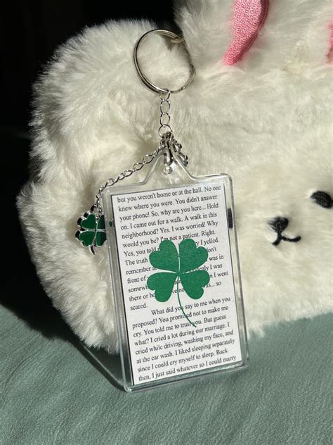 Queen Of Tears Four Leaf Clover Keychain With Leaf Clover Charms Etsy