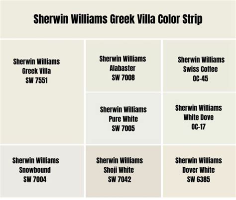 Sherwin Williams Greek Villa Palette Coordinating Inspirations