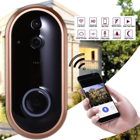 Smart WIFI Doorbell Ring PIR Motion Detection Wireless Door bell Camera For Apartments Visitor ...