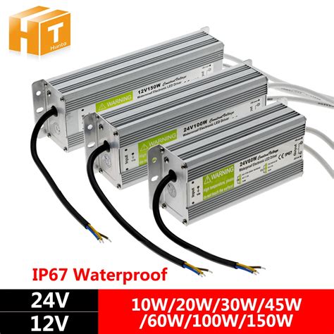 LED Driver DC12V DC24V IP67 Waterproof Lighting Transformers For