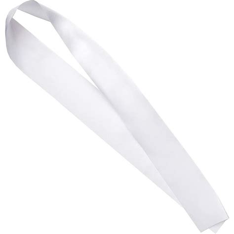 Blank White Satin Sash