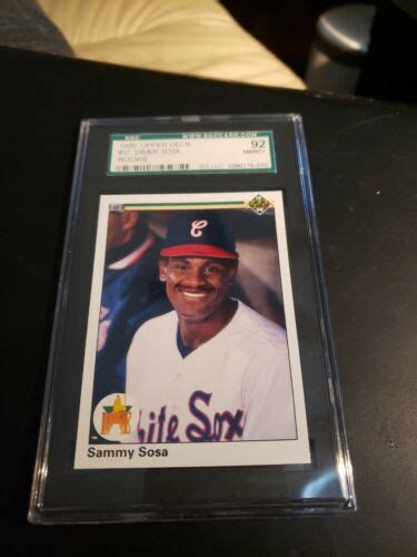 Upper Deck Sammy Sosa Rookie Sgc Chicago White Sox Ebay