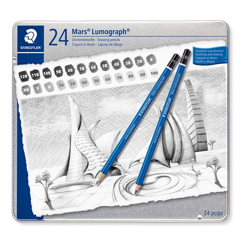 Buy Staedtler Mars Lumograph Set Of 24 Drawing Graphite Pencils In