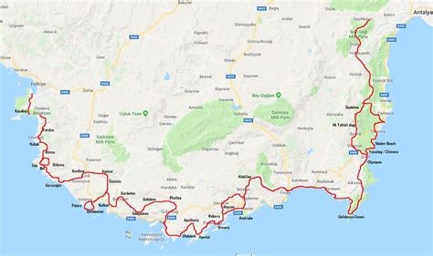 Lycian Way Map