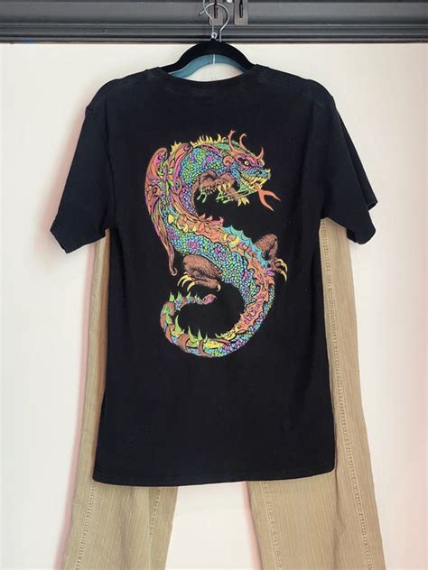 RARE Vintage Stüssy Dragon Graphics T Shirt 80s 90s Gem