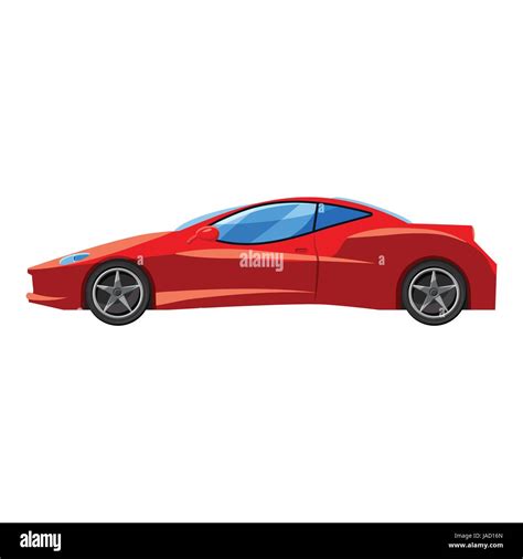 Red Sport Car Side View Icon Isometric 3d Illustration Of Sport Car