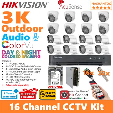 Hikvision Ch K New Mp Colorvu Audio Outdoor Cameras