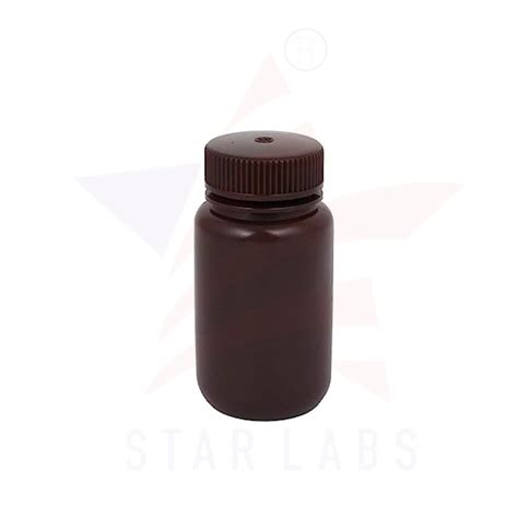 Wide Mouth Plastic Reagent Bottle Brown Ml Star Labs