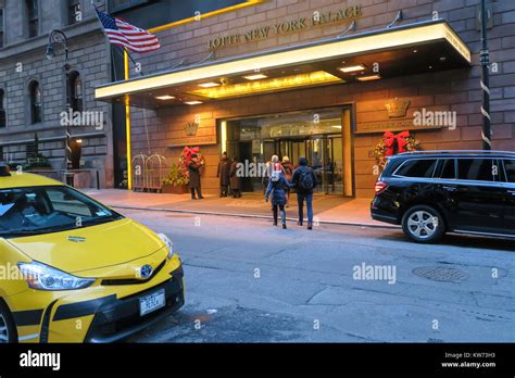 Entrance Of The Lotte New York Palace Hotel Holiday Season In New York