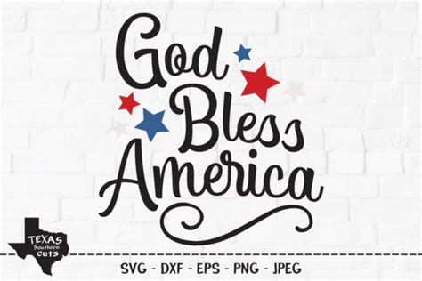 Wall Hangings 4th Of July Decor God Bless America Printable Watercolor