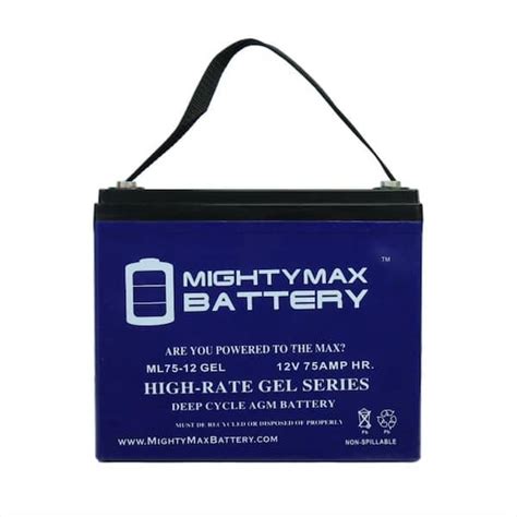 Mighty Max Battery 12v 75ah Gel Battery Replacement For Leoch Lpc12 75 Max3938644 The Home Depot