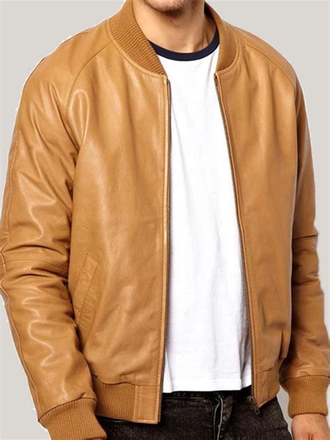 Casual Tan Brown Bomber Jacket Jackets Junction