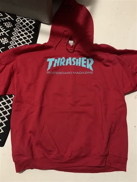 Thrasher Thrasher hoodie red | Grailed