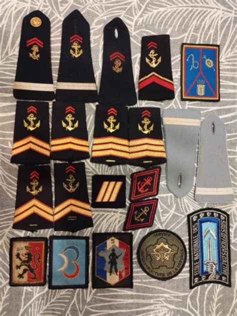 Lot Insignes Tissus Divers Arm E De Terre Tdm Infanterie Ensoa