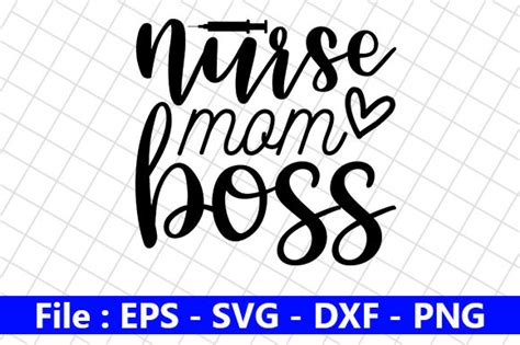 Nurse Design Nurse Mom Boss Graphic By Creative Store · Creative Fabrica