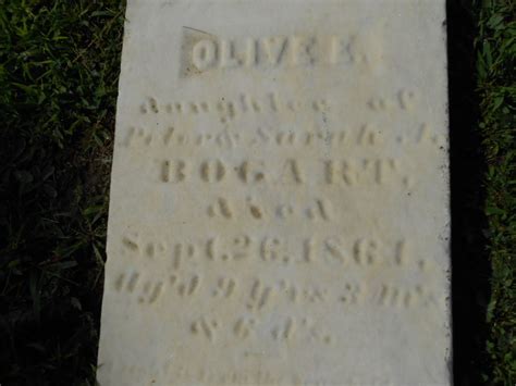 Olive E Bogart 1852 1861 Find A Grave Memorial