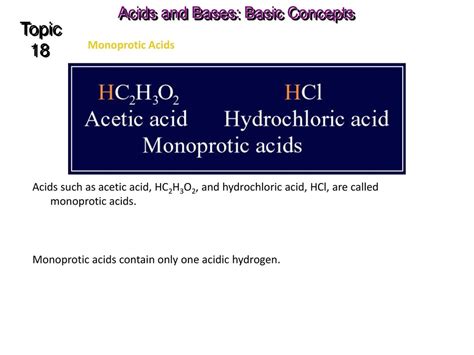 Topic Acids And Bases Basic Concepts Properties Of Acids And Bases