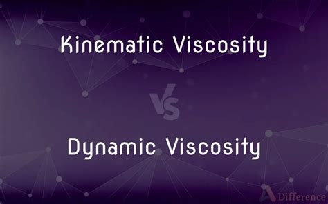 Kinematic Viscosity Vs Dynamic Viscosity Whats The Difference