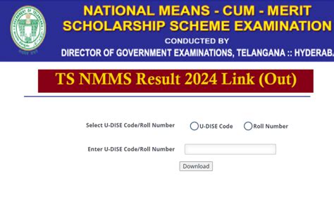 Telangana Nmms Results 2024 Link Out 8th Class