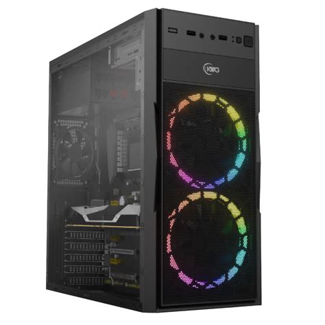 Gabinete Gamer Kwg Vela M Mid Tower Rgb Black Terabyte