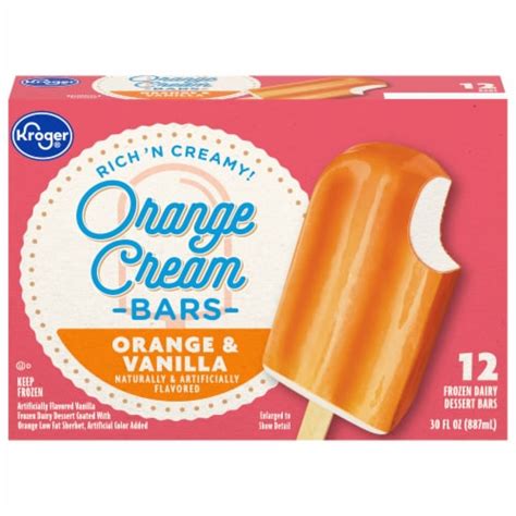 Kroger Orange Cream Frozen Dairy Dessert Bars 12 Ct Kroger