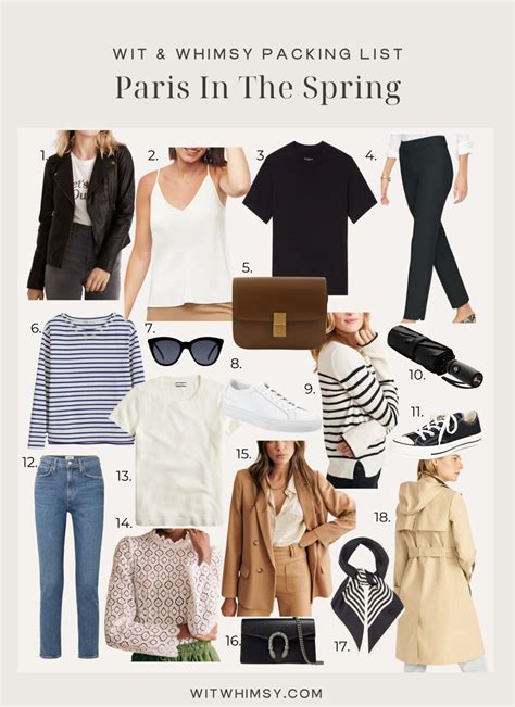 Spring In Paris Packing List Wit Whimsy