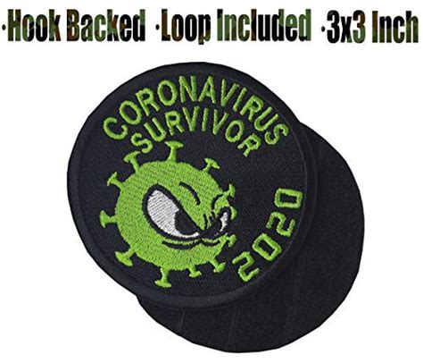 Funny Velcro Patches Hook and Loop Backed Survivor 3X3 Inch Velcro ...