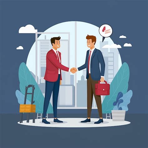 Premium Vector Modern Business Professionals Handshake Vector