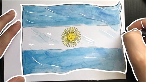 Cómo dibujar la bandera de Argentina | How to draw Argentina flag