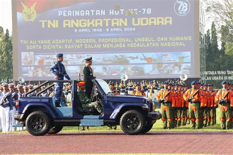 Panglima TNI Pimpin Upacara HUT Ke 78 TNI AU Klikbangsa