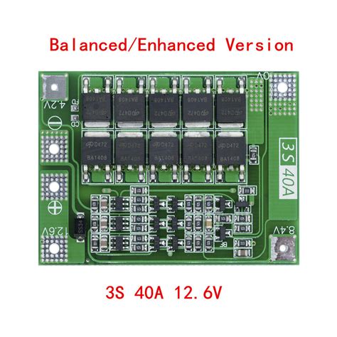 บอรดชารจแบตเตอรร 3S 40A 12 6V 18650 Li Ion Lithium Battery BMS