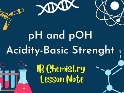 Ph And Poh Acid Base Strength Concentration Calculation Chemistry