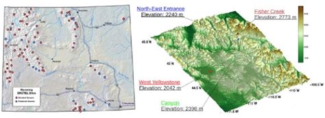 ­ SNOTEL stations (a) and four of the five selected stations referring... | Download Scientific ...